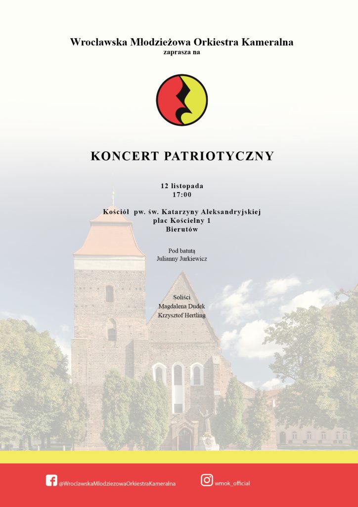 plakat koncertu patriotycznego Wrocławskiej Orkiestry Wszechmuzycznej